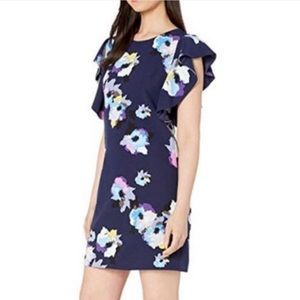 Laundry by Shelli Segal Ruffle Sleeve Mini Dress